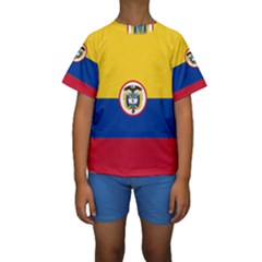 Coat Of Arms Of The Colombian Navy Kids  Short Sleeve Swimwear by abbeyz71