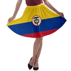 Coat Of Arms Of The Colombian Navy A-line Skater Skirt by abbeyz71