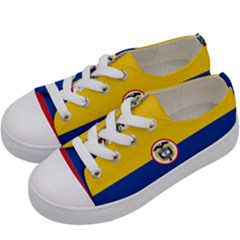 Coat Of Arms Of The Colombian Navy Kids  Low Top Canvas Sneakers by abbeyz71