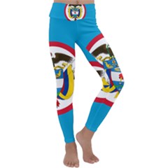 Naval Jack Of Colombia Kids  Lightweight Velour Classic Yoga Leggings by abbeyz71