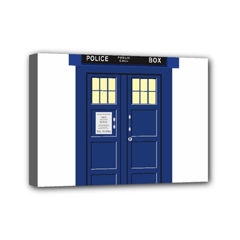 Tardis Doctor Who Time Travel Mini Canvas 7  X 5  (stretched) by Wegoenart