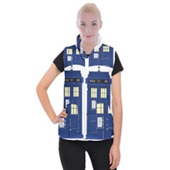 Tardis Doctor Who Time Travel Women s Button Up Vest by Wegoenart