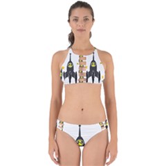 Spacecraft Star Emoticon Travel Perfectly Cut Out Bikini Set by Wegoenart