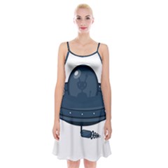 Ufo Unknown Alien Alie Spaghetti Strap Velvet Dress by Wegoenart