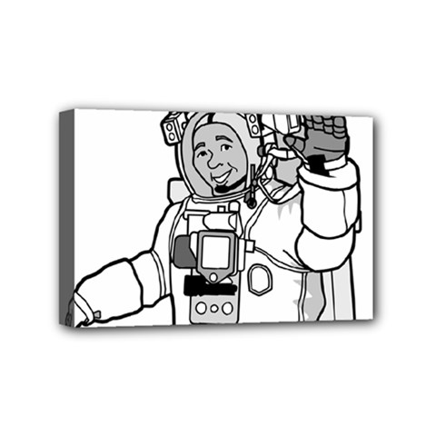 Astronaut Space Exploration Helmet Mini Canvas 6  X 4  (stretched) by Wegoenart