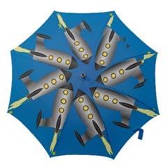 Rocket Spaceship Space Travel Nasa Hook Handle Umbrellas (medium) by Wegoenart
