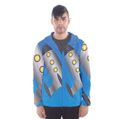 Rocket Spaceship Space Travel Nasa Hooded Windbreaker (men) by Wegoenart