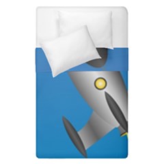 Rocket Spaceship Space Travel Nasa Duvet Cover Double Side (single Size) by Wegoenart