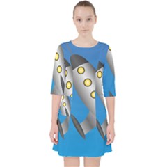 Rocket Spaceship Space Travel Nasa Pocket Dress by Wegoenart