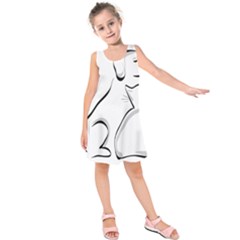 Dog Cat Animal Pet Cute Kids  Sleeveless Dress by Wegoenart