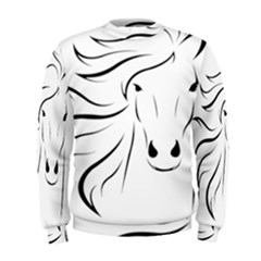 Animal Equine Face Horse Men s Sweatshirt