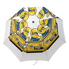 Cartoon Space Racer Galaxy Science Folding Umbrellas by Wegoenart