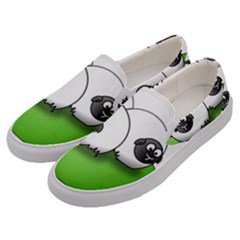 Sheep Agriculture Hill Group Flock Men s Canvas Slip Ons by Wegoenart