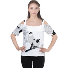 Vintage Old Fashioned Animal Wild Cutout Shoulder Tee