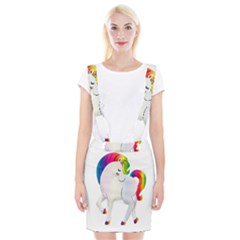 Rainbow Unicorn Unicorn Heart Braces Suspender Skirt by Wegoenart