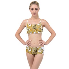 Animal Art Forms In Nature Clips Layered Top Bikini Set