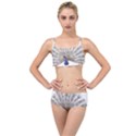 Peacock Colorful Bird Feather Blue Layered Top Bikini Set View1