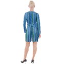 Painted Stripe Button Long Sleeve Dress View2