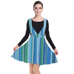 Painted Stripe Plunge Pinafore Dress