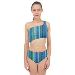 Painted Stripe Spliced Up Two Piece Swimsuit by dressshop