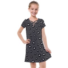 Totoro - Soot Sprites Pattern Kids  Cross Web Dress by Valentinaart