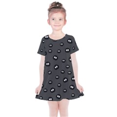 Totoro - Soot Sprites Pattern Kids  Simple Cotton Dress by Valentinaart