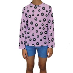 Totoro - Soot Sprites Pattern Kids  Long Sleeve Swimwear by Valentinaart