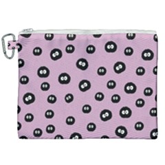 Totoro - Soot Sprites Pattern Canvas Cosmetic Bag (xxl) by Valentinaart