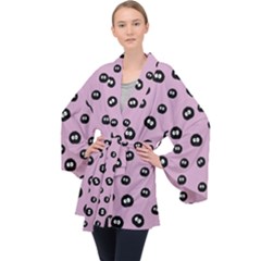 Totoro - Soot Sprites Pattern Velvet Kimono Robe by Valentinaart