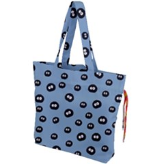 Totoro - Soot Sprites Pattern Drawstring Tote Bag by Valentinaart