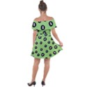 Totoro - Soot Sprites Pattern Off Shoulder Velour Dress View2