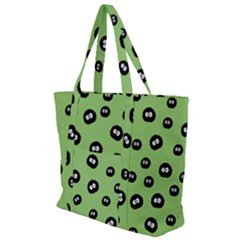Totoro - Soot Sprites Pattern Zip Up Canvas Bag by Valentinaart