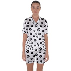 Totoro - Soot Sprites Pattern Satin Short Sleeve Pyjamas Set by Valentinaart