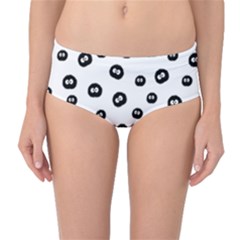 Totoro - Soot Sprites Pattern Mid-waist Bikini Bottoms by Valentinaart