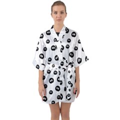 Totoro - Soot Sprites Pattern Quarter Sleeve Kimono Robe