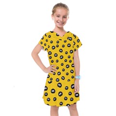 Totoro - Soot Sprites Pattern Kids  Drop Waist Dress by Valentinaart
