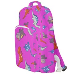 Dinosaurs - Fuchsia Double Compartment Backpack by WensdaiAmbrose