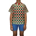 Red & Black Hearts - olive Kids  Short Sleeve Swimwear View1