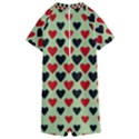 Red & Black Hearts - olive Kids  Boyleg Half Suit Swimwear View2