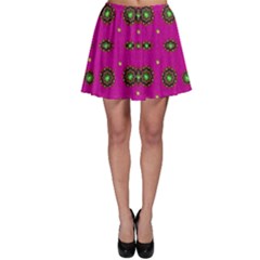 Stars In Fern And Love Ornate Skater Skirt by pepitasart