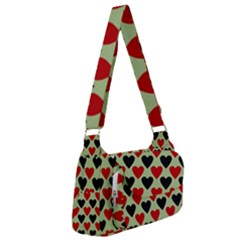 Red & Black Hearts - Olive Post Office Delivery Bag by WensdaiAmbrose