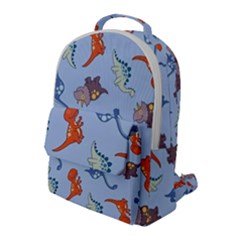 Dinosaurs - Baby Blue Flap Pocket Backpack (large) by WensdaiAmbrose