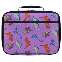 Dinosaurs - Violet Full Print Lunch Bag by WensdaiAmbrose