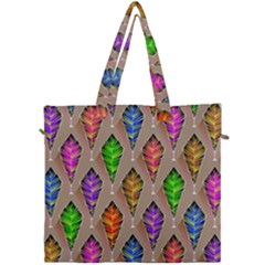 Abstract Background Colorful Leaves Canvas Travel Bag