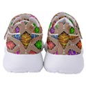 Abstract Background Colorful Leaves Women s Velcro Strap Shoes View4