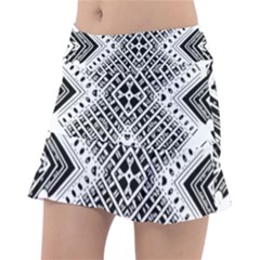 Pattern Tile Repeating Geometric Tennis Skirt by Pakrebo