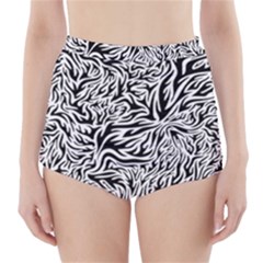 Flames Fire Pattern Digital Art High-waisted Bikini Bottoms