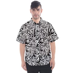 Flames Fire Pattern Digital Art Men s Short Sleeve Shirt