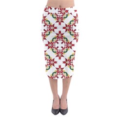 Christmas Wallpaper Background Midi Pencil Skirt by Pakrebo