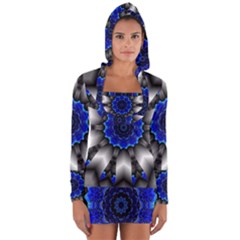 Kaleidoscope Abstract Round Long Sleeve Hooded T-shirt